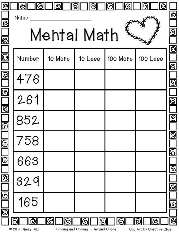 Printable Year 3 Mental Maths Worksheets Pdf
