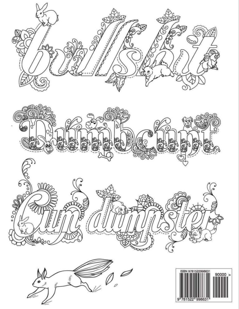 Pdf Curse Word Coloring Pages