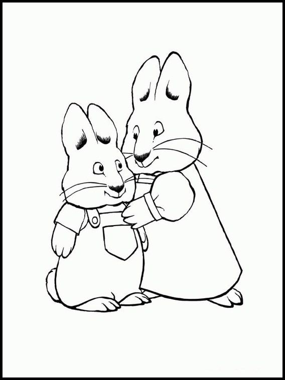 Easter Max And Ruby Coloring Pages