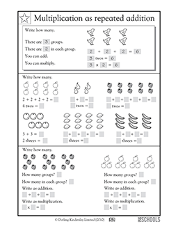 Grade 2 Multiplication By Repeated Addition Worksheets