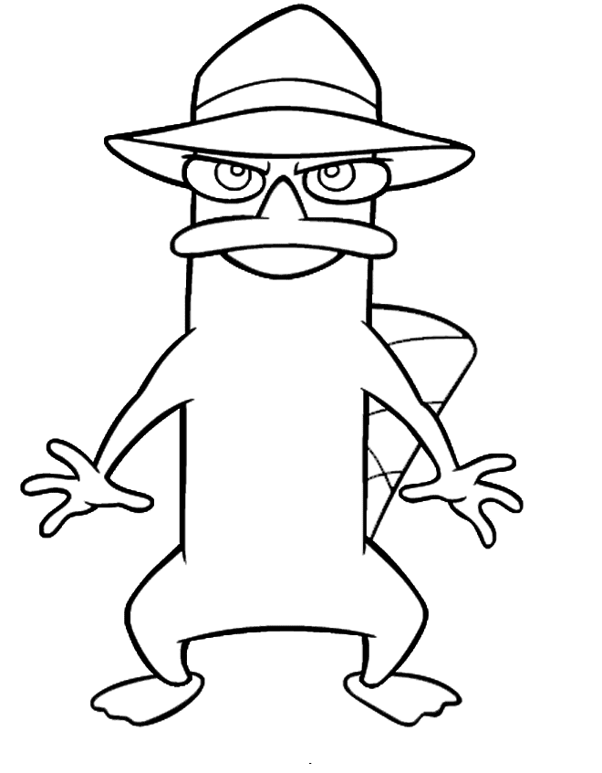 Phineas And Ferb Coloring Pages Perry
