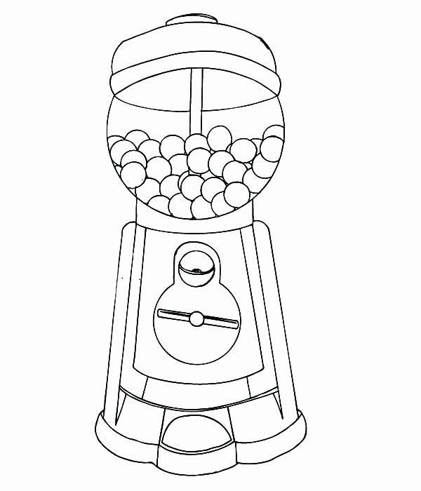Gumball Machine Coloring Page Printable