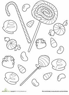 Candyland Candy Coloring Pages