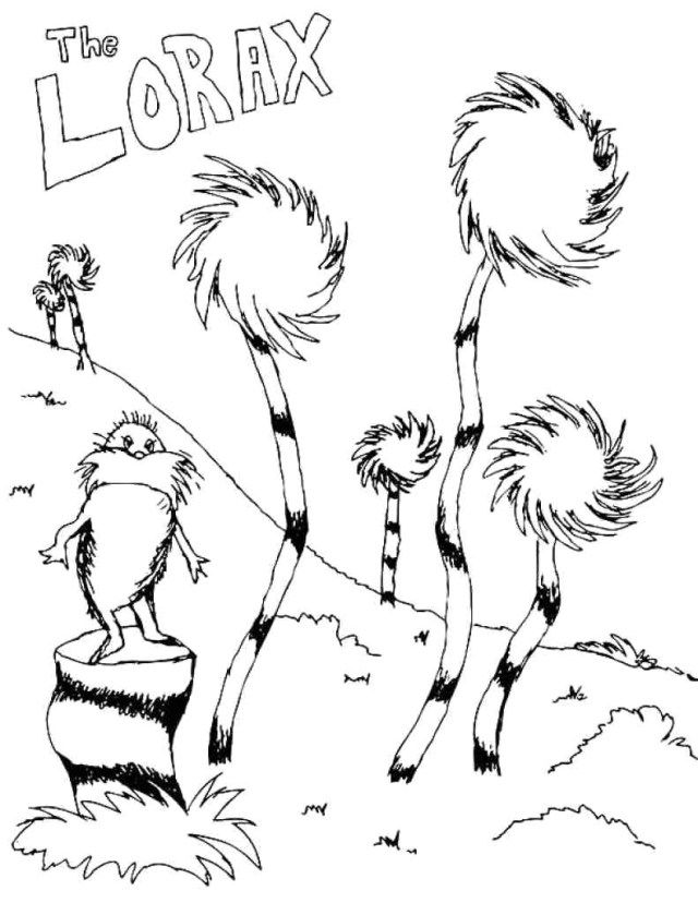 Lorax Coloring Pages Free