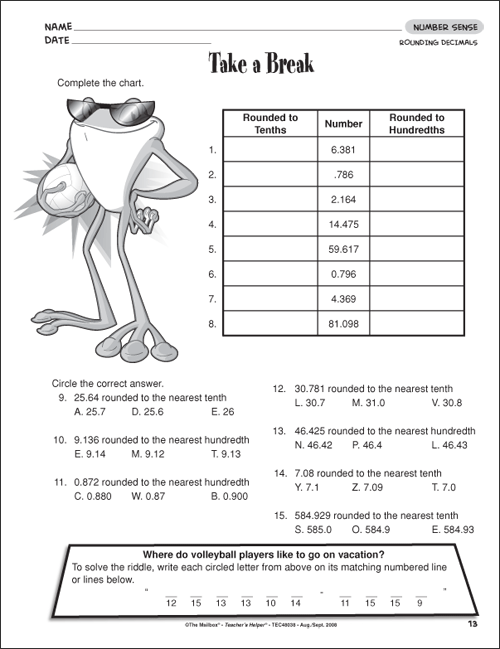 Fifth Grade Fun Math Worksheets For 5th Grade