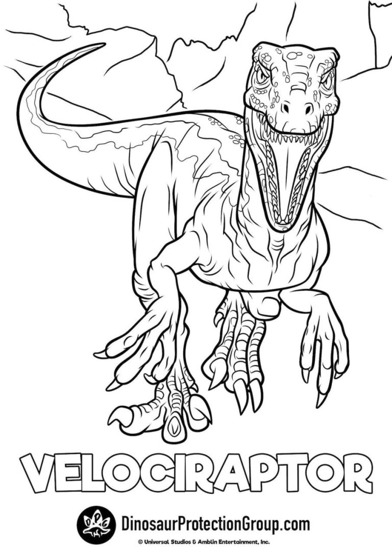 Blue Raptor Coloring Pages