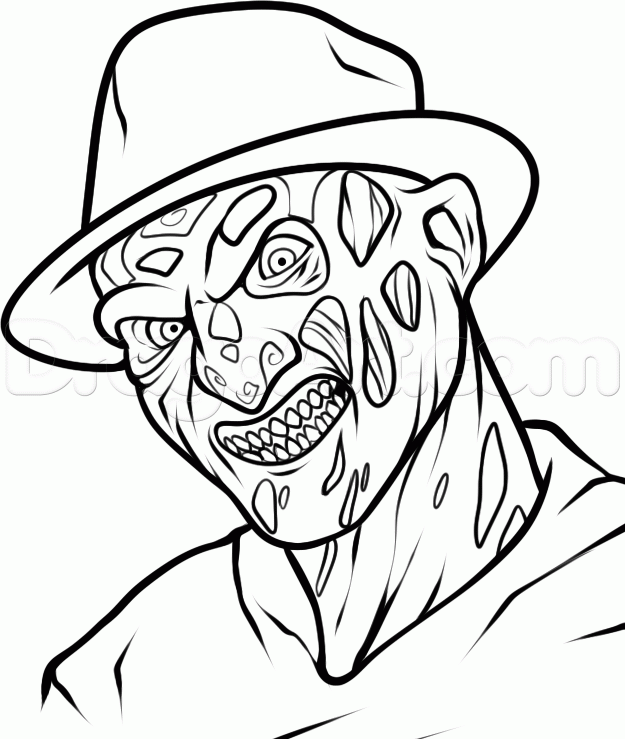 Horror Freddy Krueger Coloring Pages