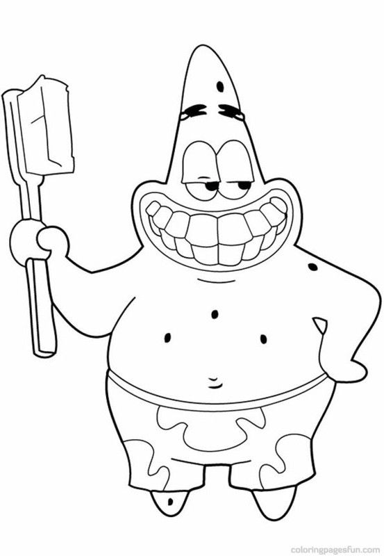 Funny Patrick Coloring Pages