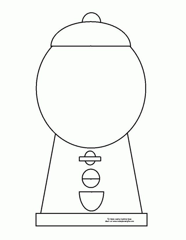 Large Gumball Machine Coloring Page