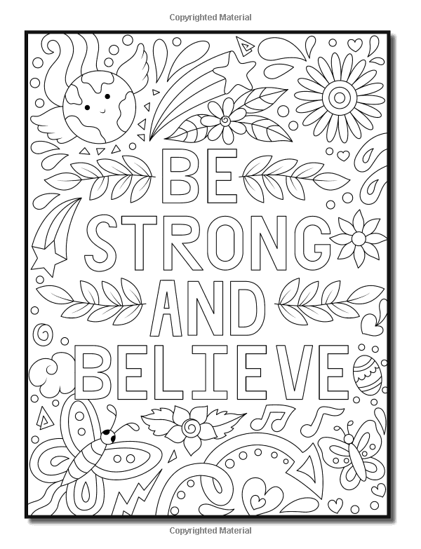 Positive Coloring Pages Quotes