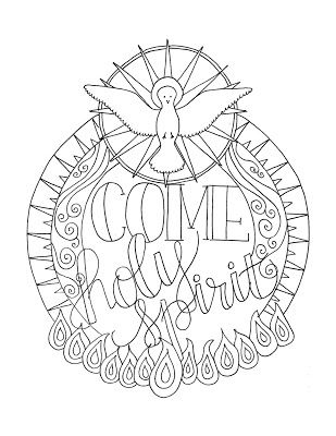 Pentecost Holy Spirit Coloring Page
