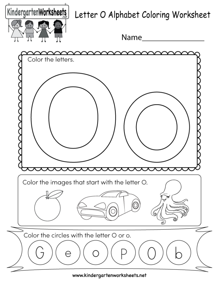 Kindergarten Letter O Worksheets For Preschoolers
