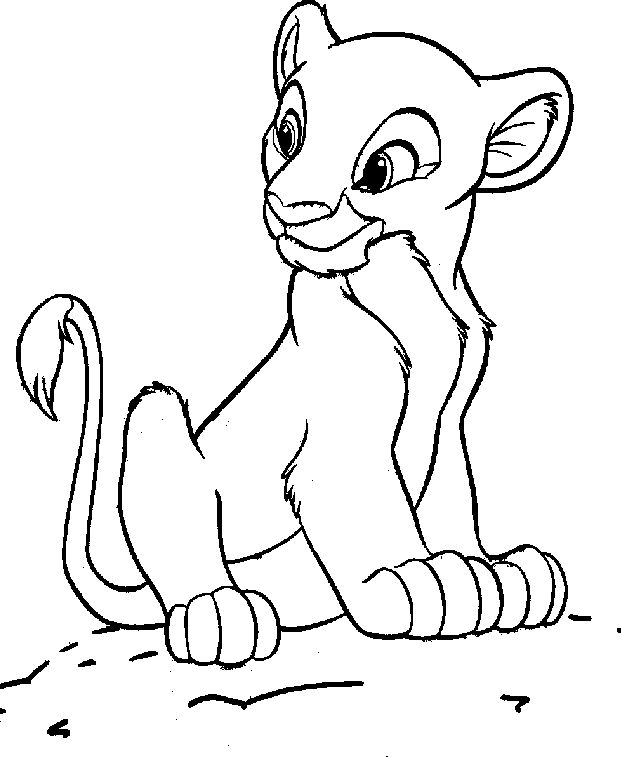Baby Lion Coloring Sheet