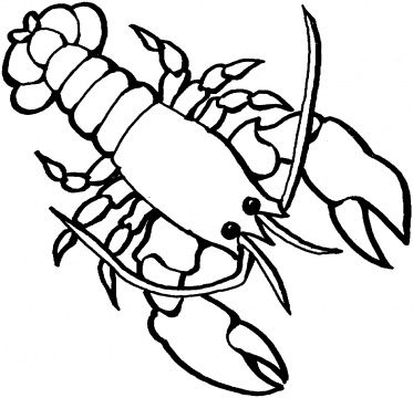 Cartoon Lobster Coloring Page