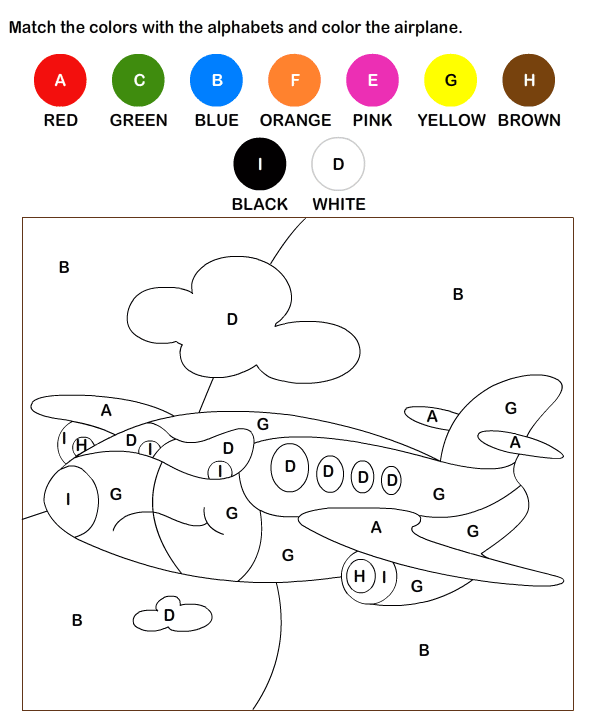 Color By Letter Worksheets Printable