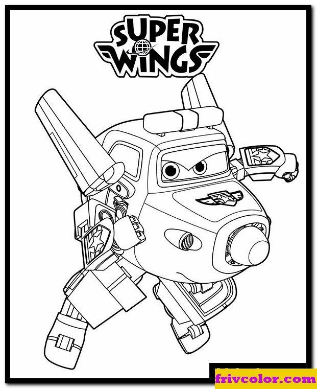Super Wings Sky Coloring Pages