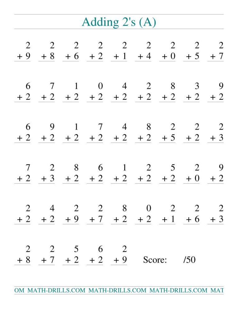 First Grade Single Digit Addition And Subtraction Worksheets