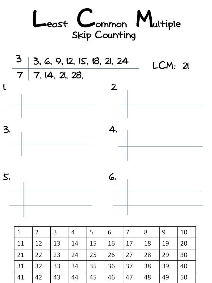 4th Grade Lcm Worksheets Grade 4