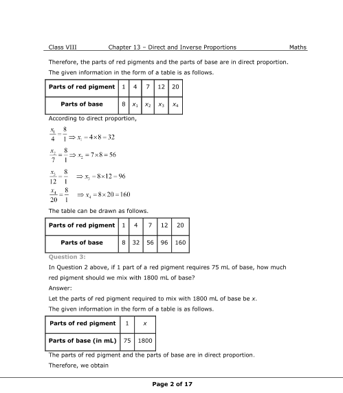 8th Grade Direct And Inverse Variation Worksheet