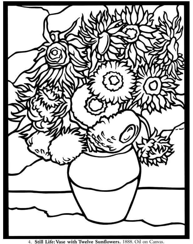 Famous Van Gogh Coloring Pages