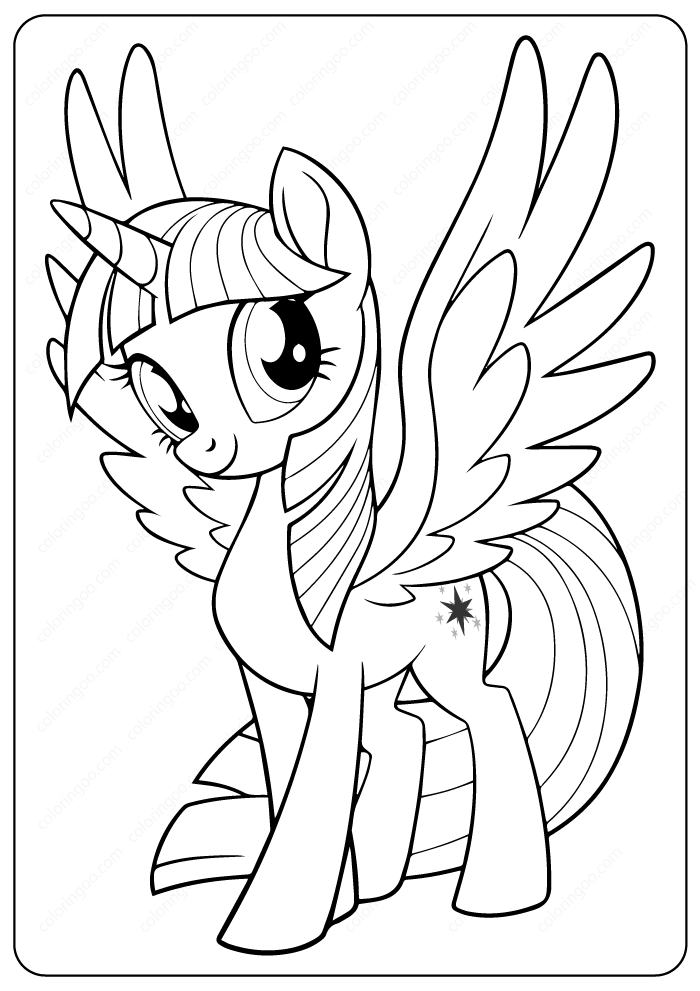 Twilight Coloring Pages My Little Pony