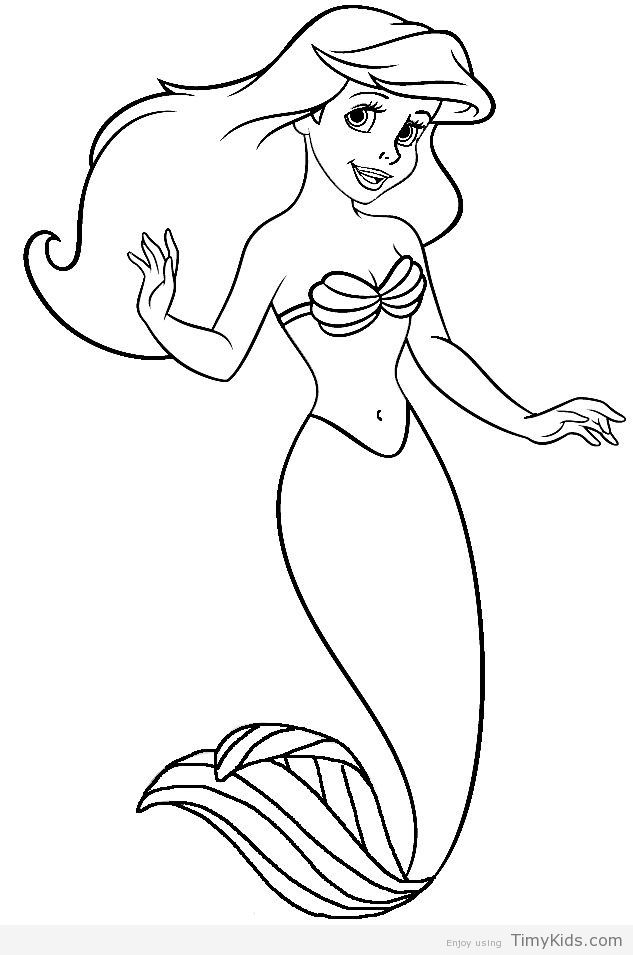 Disney Princess Ariel Coloring Sheet