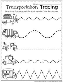 Transportation Worksheets For Preschoolers
