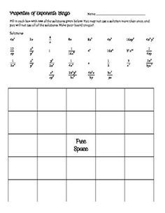 8th Grade Zero And Negative Exponents Worksheet