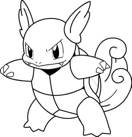 Squirtle Wartortle Blastoise Coloring Page