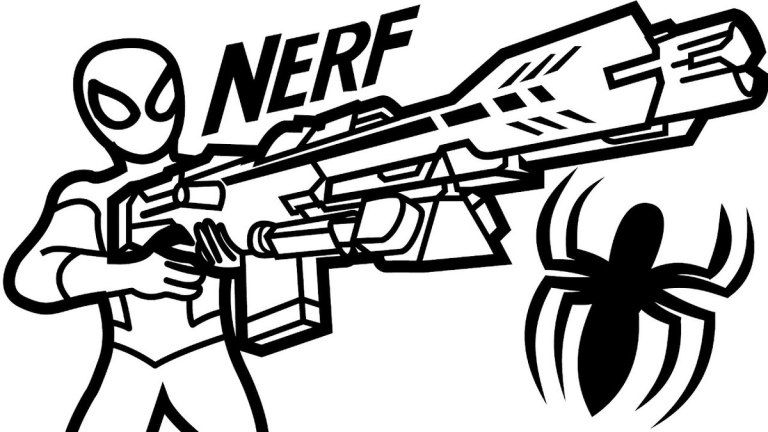 Easy Nerf Coloring Pages