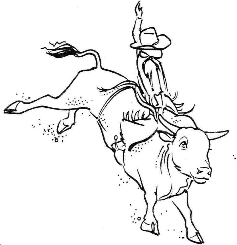 Bucking Bull Coloring Pages