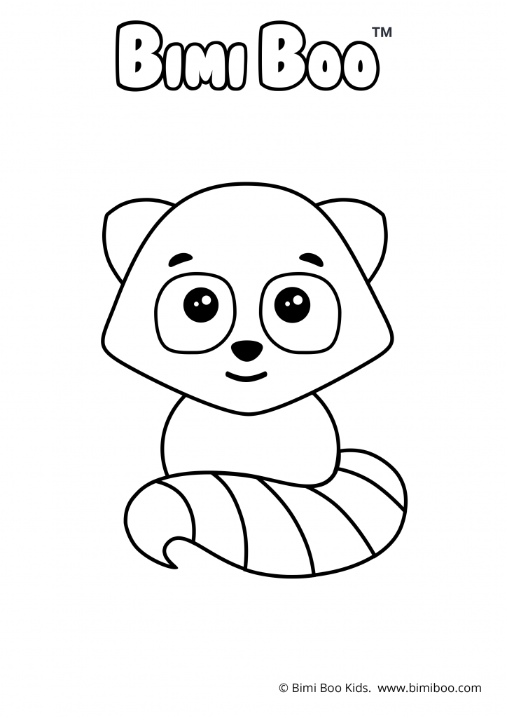 Racoon Coloring Page Free