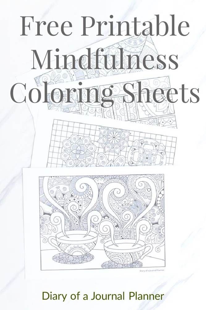 Mindfulness Colouring For Kids Free