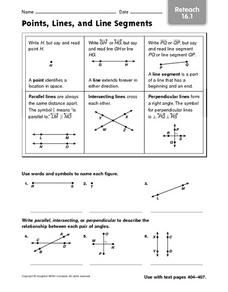 10th Grade Points Lines And Planes Worksheet Answers Unit 1 Lesson 1
