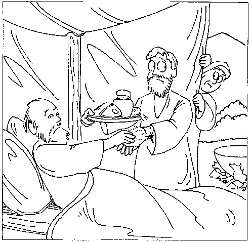 Jacob And Esau Free Coloring Page