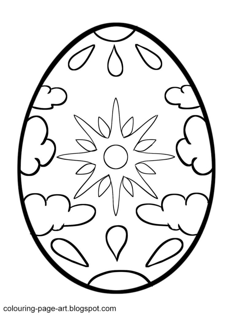 Pictures Of Easter Eggs To Colour In