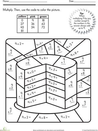 Times Table Multiplication Colouring Hidden Pictures