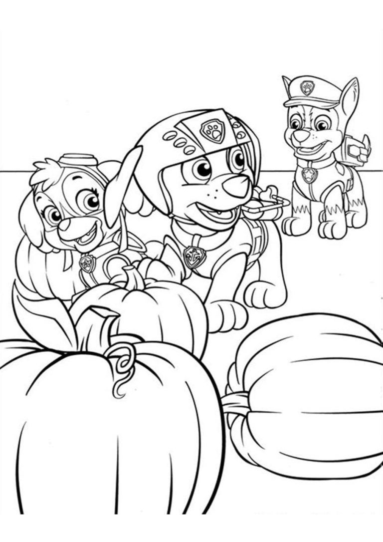 Paw Patrol Halloween Coloring Pages Pdf