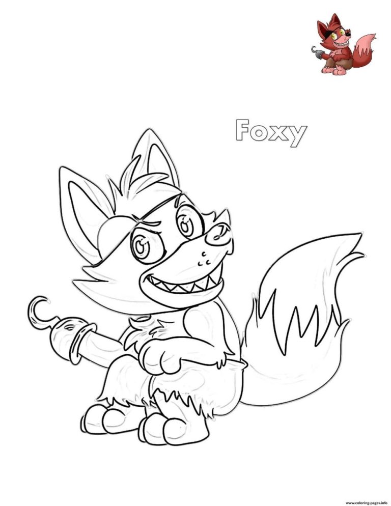 Foxy Coloring Pages Fnaf