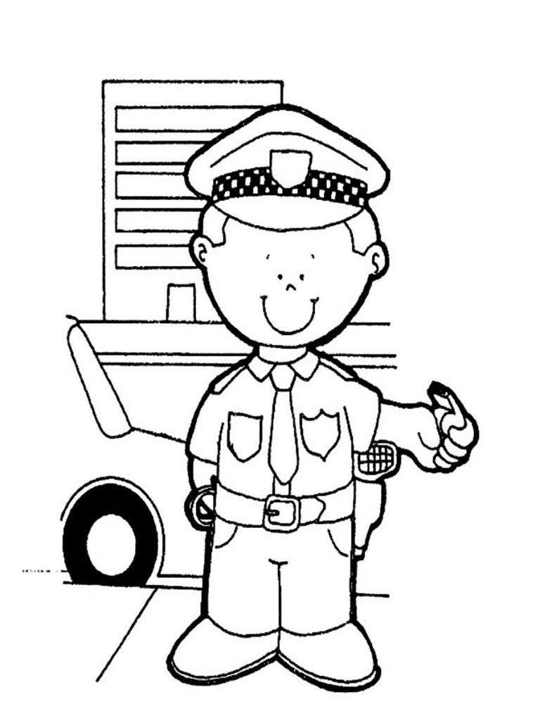 Policeman Coloring Pages For Kids