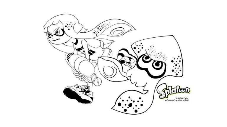 Splatoon 2 Coloring Pages Octoling