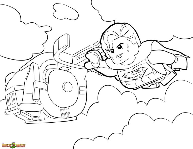 Superhero Lego Superman Coloring Pages