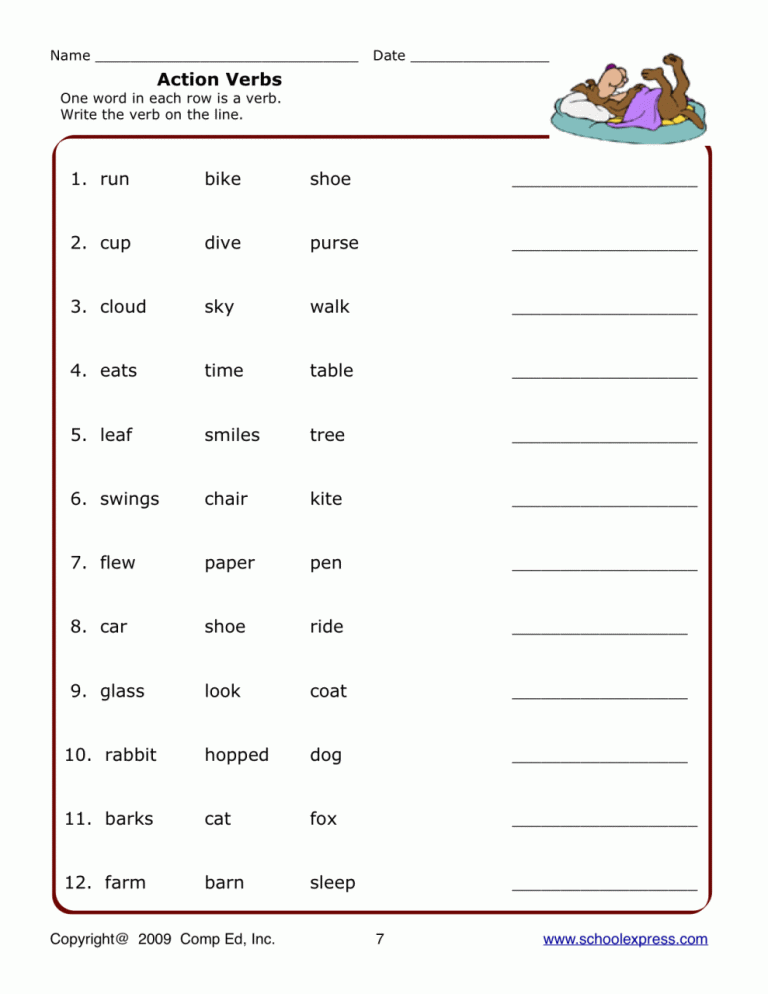 First Grade Adjectives Worksheets For Grade 1 Pdf