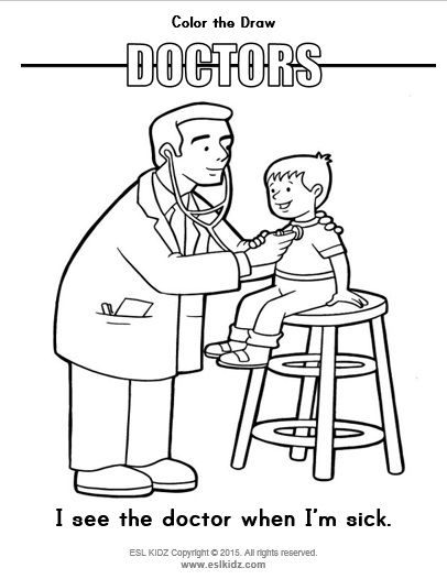 Doctor And Nurse Coloring Pages