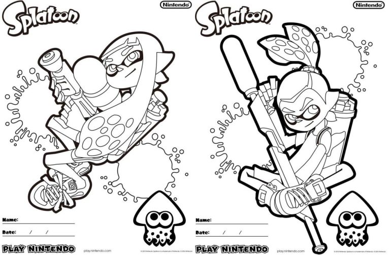 Marina Splatoon 2 Coloring Pages