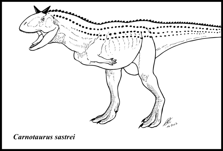 Baby Carnotaurus Coloring Page