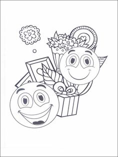 Full Size Emoji Movie Coloring Pages