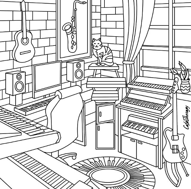 Fancy Bedroom Coloring Pages