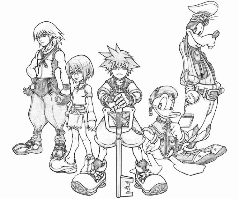 Riku Kingdom Hearts Coloring Pages