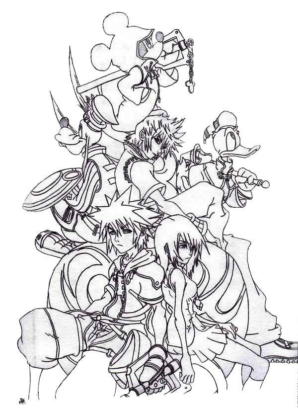 Printable Kingdom Hearts Coloring Pages